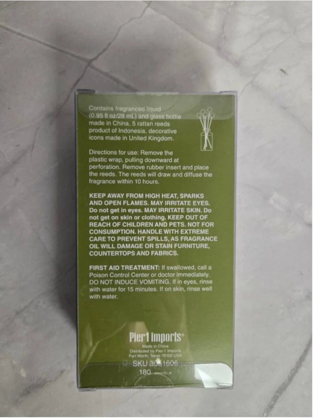 New Pier 1 Imports Citrus Cilantro Reed Diffuser Set - Discontinued Scent